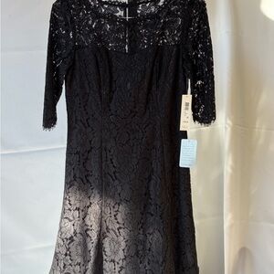 Eliza J Black Lace Long Sleeve Dress